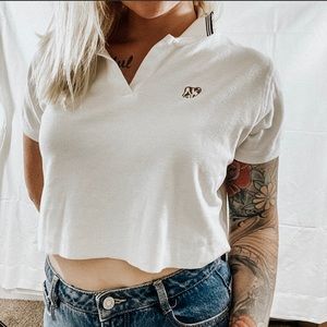 Retro crop polo
